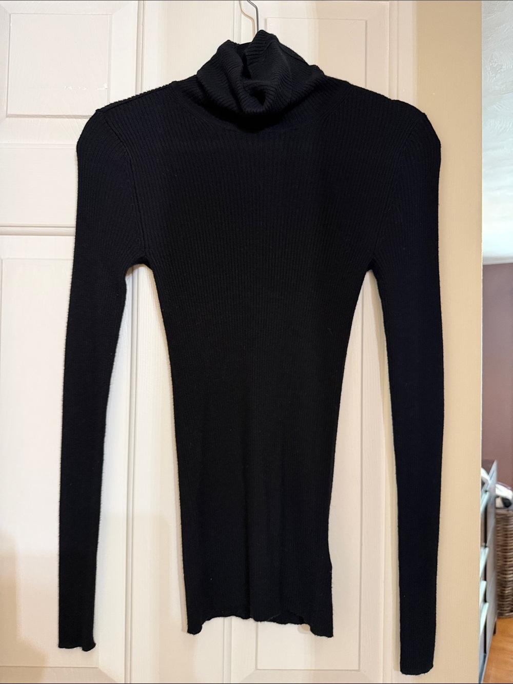 Express Black Ribbed Turtleneck Sweater